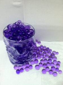 Bunte-Blumenerde-Wasserperlen-Gel-lila-50-Gramm